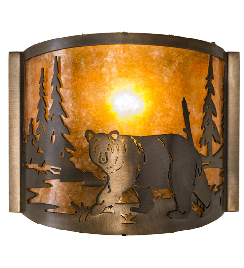 Meyda Tiffany Lone Bear 174065 Wall Light - Antique Copper