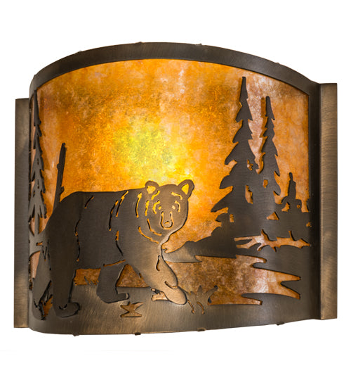 Meyda Tiffany Lone Bear 174066 Wall Light - Antique Copper