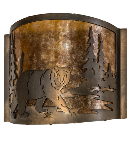 Meyda Tiffany Lone Bear 174066 Wall Light - Antique Copper