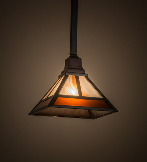 Meyda Tiffany T" Mission" 174097 Pendant Light - Antique Brass