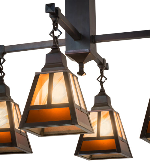 Meyda Tiffany T" Mission" 174100 Chandelier Light - Craftsman Brown