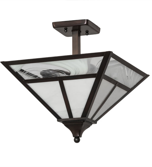 Meyda Tiffany T" Mission" 174105 Ceiling Light - Antique Brass