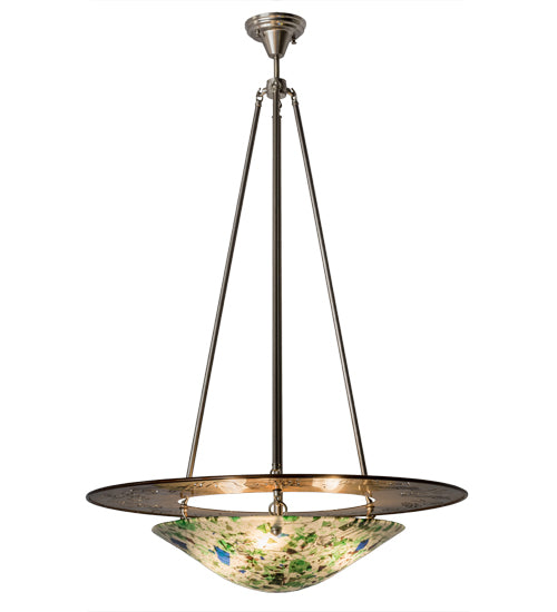 Meyda Tiffany Metro Fusion 174154 Pendant Light - Nickel, Transparent Copper