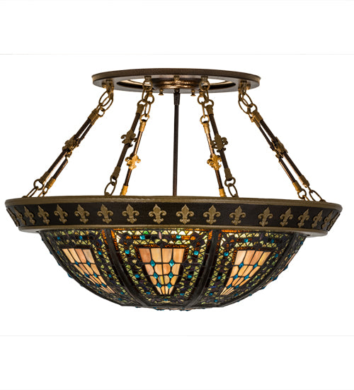 Meyda Tiffany Fleur-De-Lis 174323 Ceiling Light - Copper Vein