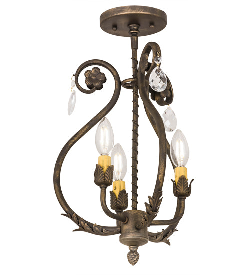Meyda Tiffany Antonia 174340 Chandelier Light - Antique Brass,Crystal
