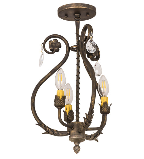 Meyda Tiffany Antonia 174340 Chandelier Light - Antique Brass,Crystal
