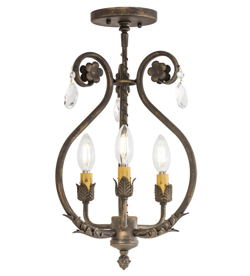 Meyda Tiffany Antonia 174340 Chandelier Light - Antique Brass,Crystal