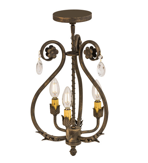 Meyda Tiffany Antonia 174340 Chandelier Light - Antique Brass,Crystal