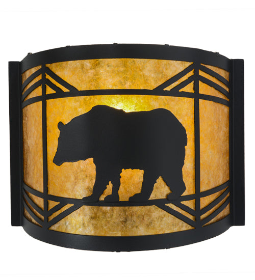 Meyda Tiffany Lone Bear 17457 Wall Light - Nickel