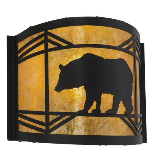 Meyda Tiffany Lone Bear 17457 Wall Light - Nickel