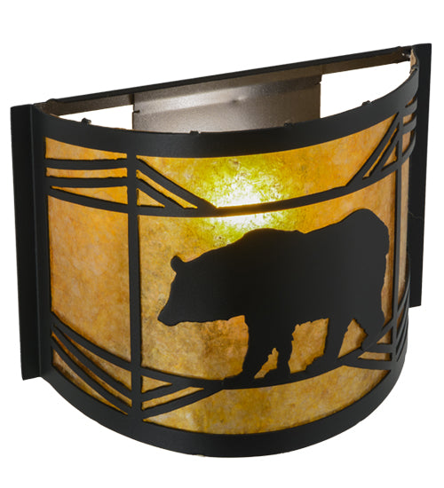 Meyda Tiffany Lone Bear 17457 Wall Light - Nickel