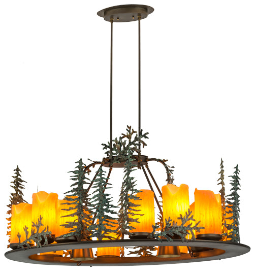 Meyda Tiffany Tall Pines 174864 Chandelier Light - Antique Copper