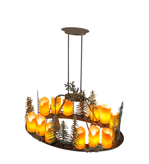 Meyda Tiffany Tall Pines 174864 Chandelier Light - Antique Copper