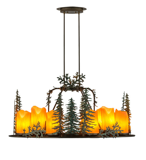 Meyda Tiffany Tall Pines 174864 Chandelier Light - Antique Copper