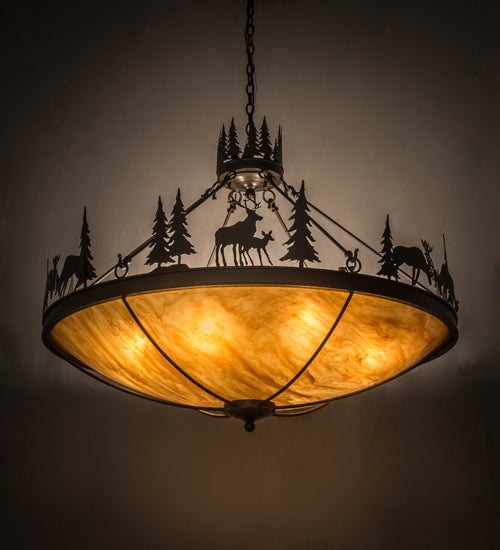 Meyda Tiffany Deer Family 174948 Pendant Light - Timeless Bronze