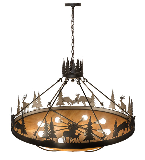 Meyda Tiffany Deer Family 174948 Pendant Light - Timeless Bronze