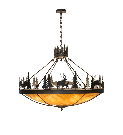 Meyda Tiffany Deer Family 174948 Pendant Light - Timeless Bronze