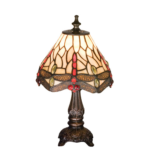 Meyda Tiffany Lighting 17525 Tiffany Hanginghead Dragonfly One Light Mini Lamp Lamp Bronze / Dark
