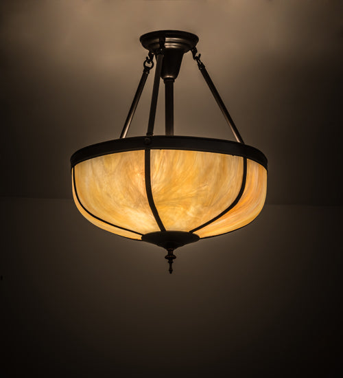 Meyda Tiffany Arts & Crafts 175323 Ceiling Light - Craftsman Brown