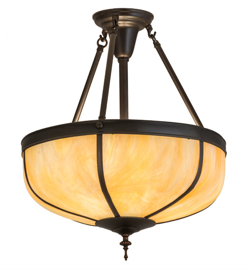 Meyda Tiffany Arts & Crafts 175323 Ceiling Light - Craftsman Brown