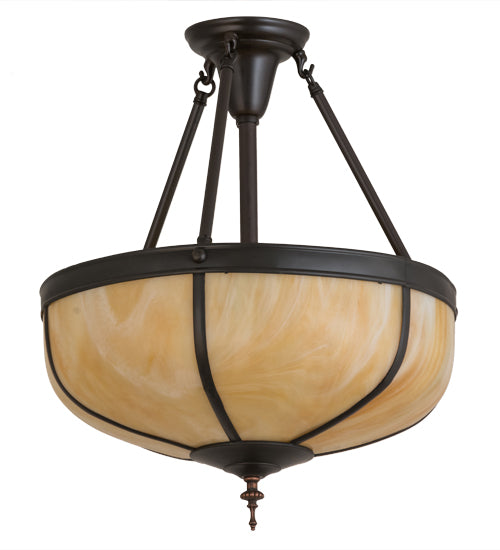 Meyda Tiffany Arts & Crafts 175323 Ceiling Light - Craftsman Brown