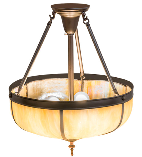 Meyda Tiffany Arts & Crafts 175323 Ceiling Light - Craftsman Brown