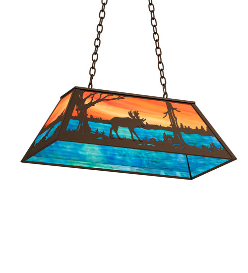 Meyda Tiffany Moose At Lake 175366 Pendant Light - Timeless Bronze