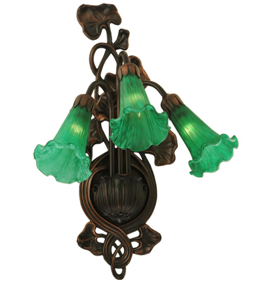 Meyda Tiffany Green Pond Lily 17537 Wall Light - Mahogany Bronze