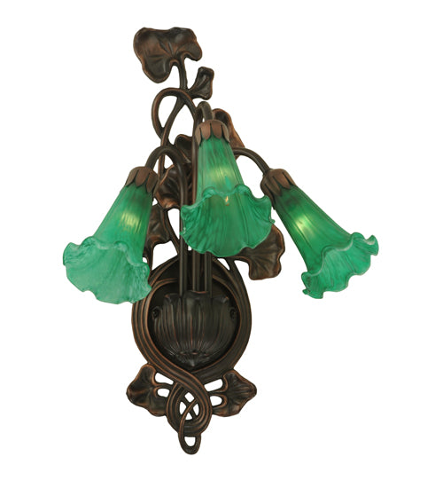 Meyda Tiffany Green Pond Lily 17537 Wall Light - Mahogany Bronze