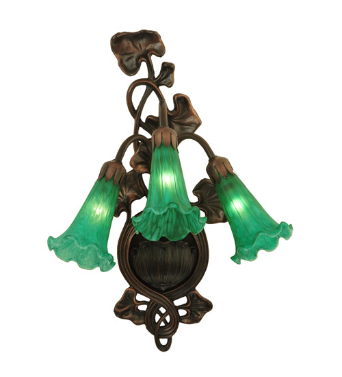 Meyda Tiffany Green Pond Lily 17537 Wall Light - Mahogany Bronze