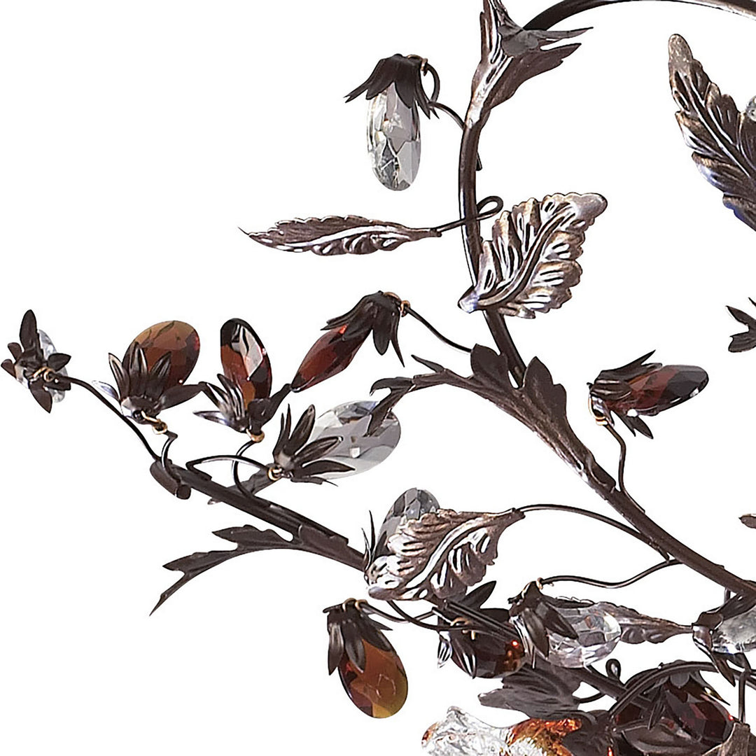 Elk Cristallo Fiore 7046/3 Ceiling Light - Deep Rust