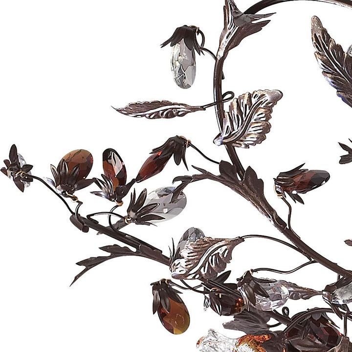 Elk Cristallo Fiore 7046/3 Ceiling Light - Deep Rust