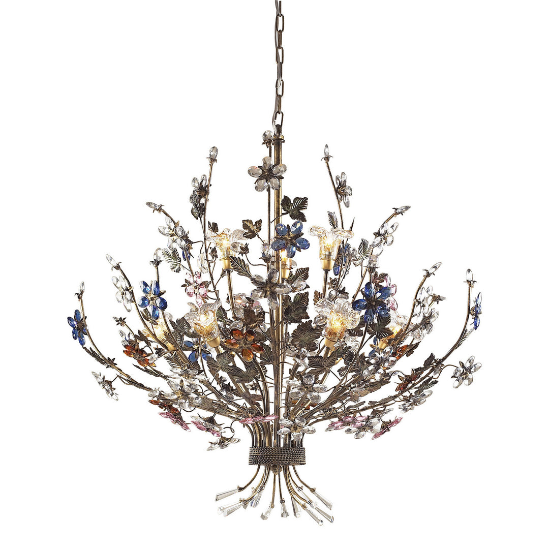 Elk Brillare 9108/6+3 Chandelier Light - Bronzed Rust