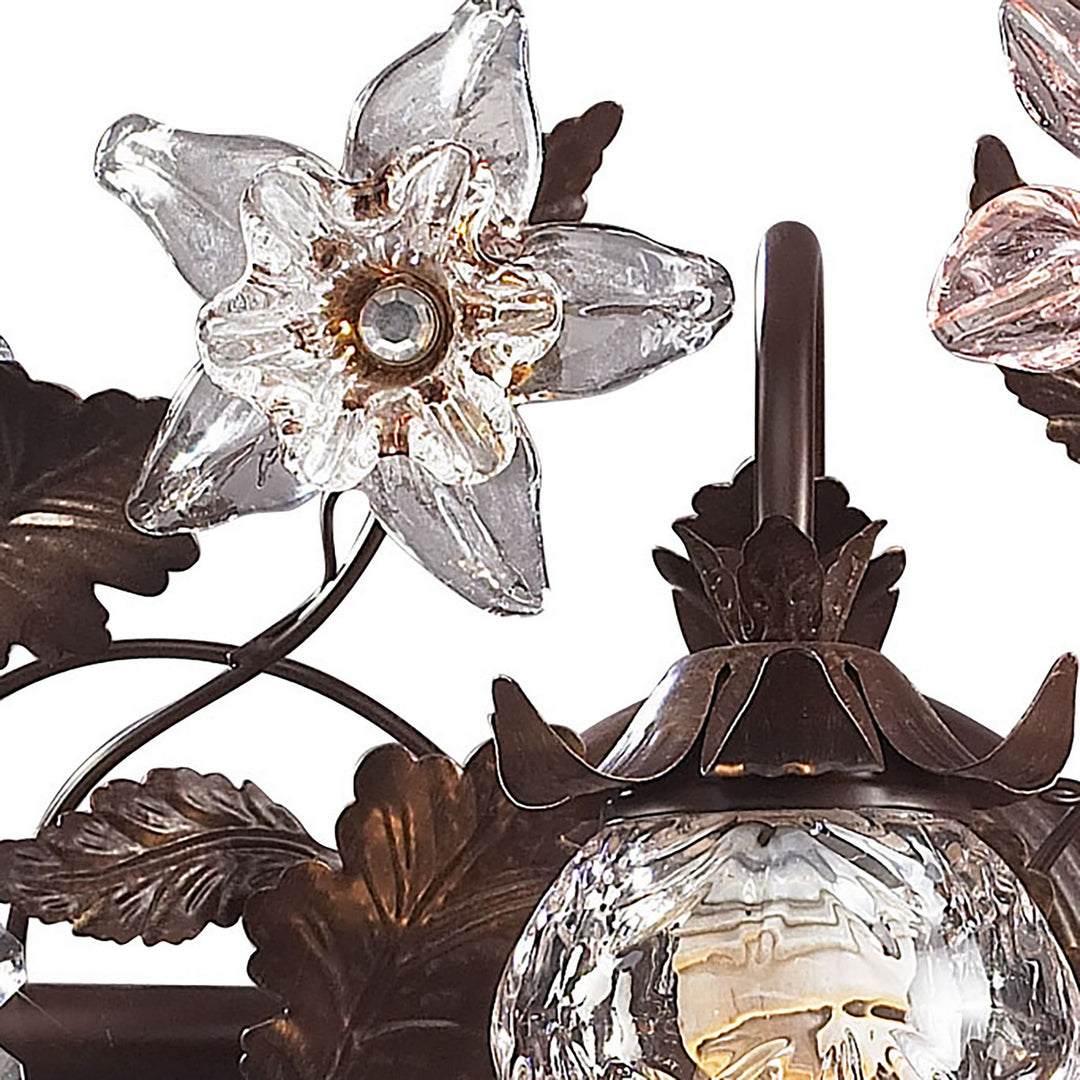 Elk Cristallo Fiore 7042/3 Bath Vanity Light 26 in. wide - Deep Rust