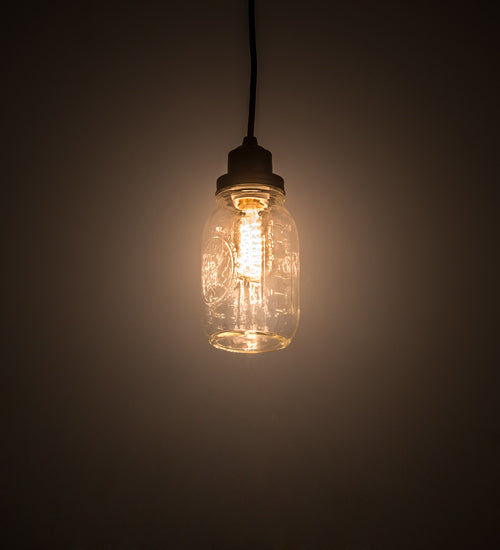 Meyda Tiffany Mason Jar 176579 Pendant Light - Stainless Steel