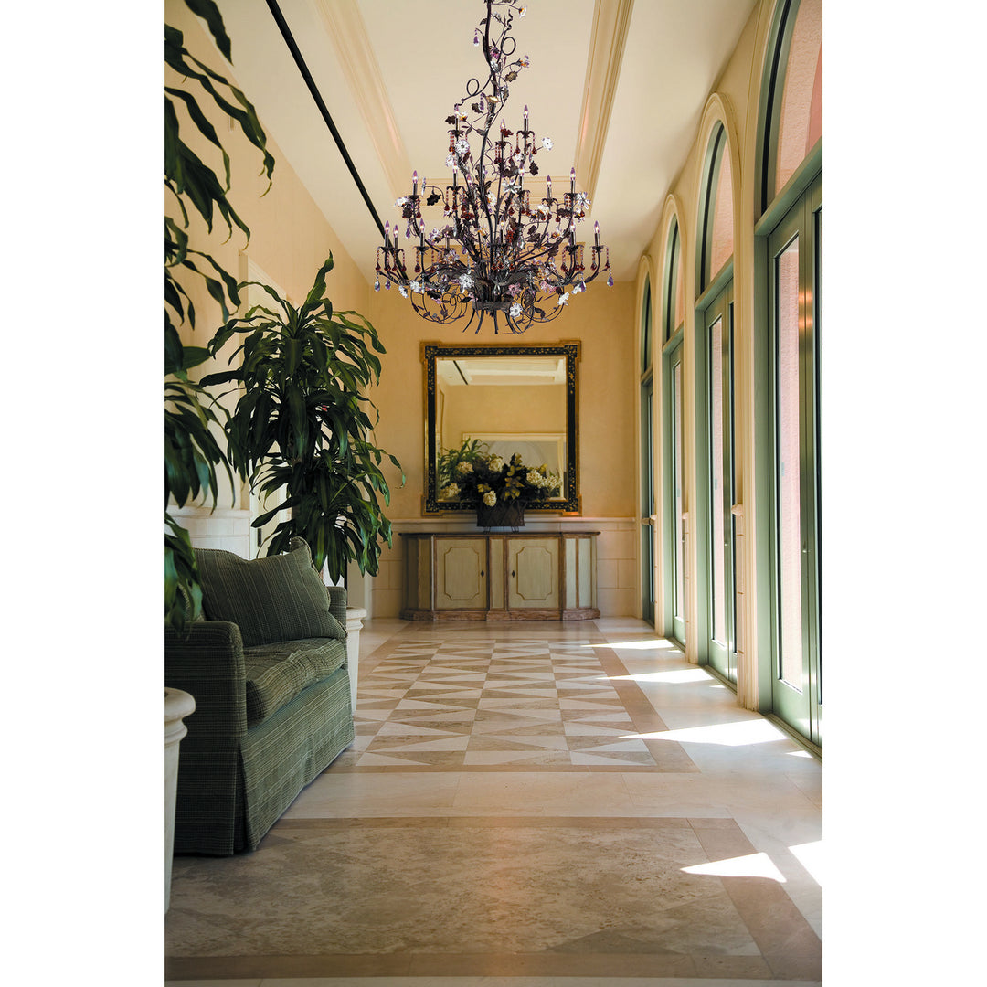 Elk Cristallo Fiore 85004 Chandelier Light - Deep Rust