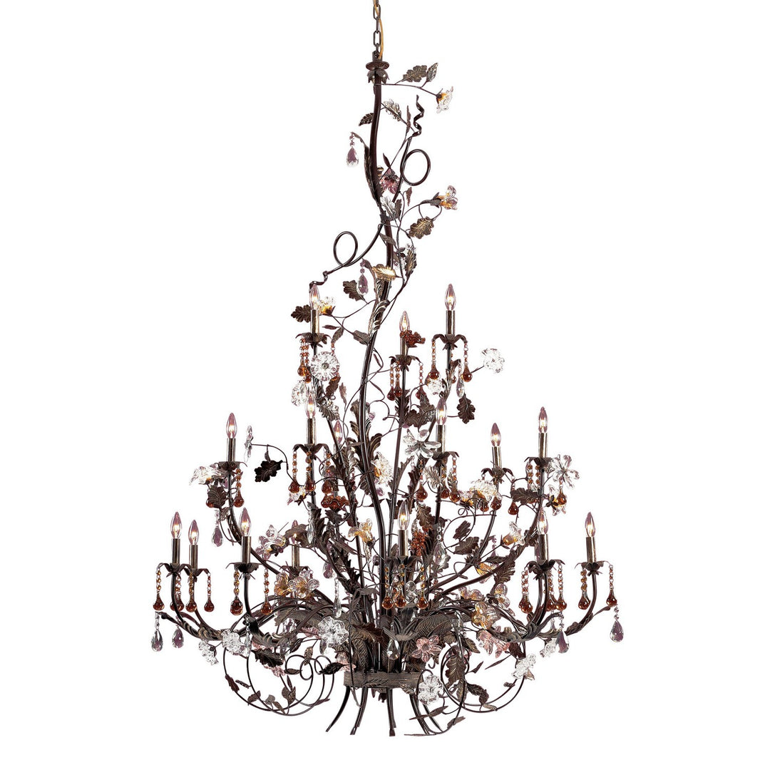 Elk Cristallo Fiore 85004 Chandelier Light - Deep Rust