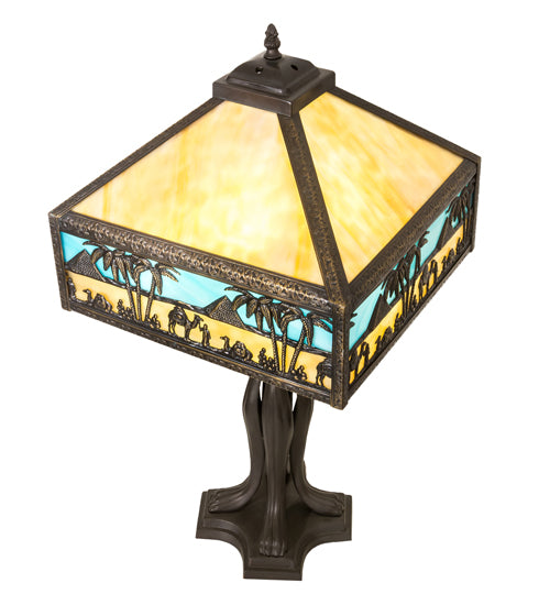 Meyda Tiffany Lighting 176708 Camel Two Light Table Lamp Lamp Bronze / Dark