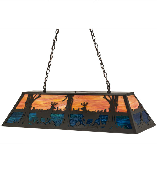 Meyda Tiffany Deer At Lake 176713 Pendant Light - Timeless Bronze