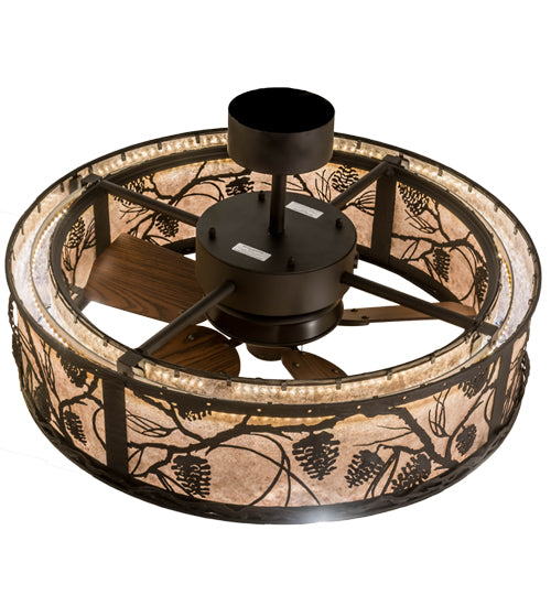 Meyda Tiffany Whispering Pines 176825 Ceiling Fan - Oil Rubbed Bronze