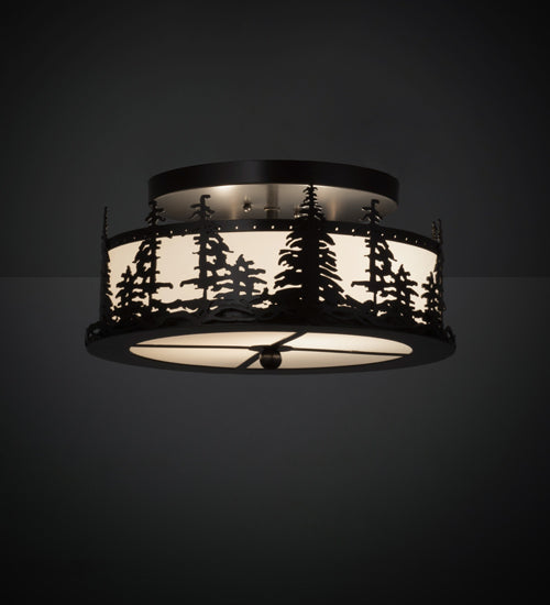 Meyda Tiffany Tall Pines 176888 Ceiling Light - Oil Rubbed Bronze