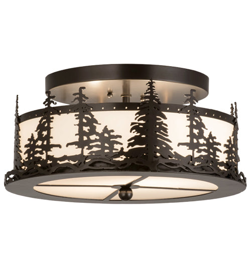 Meyda Tiffany Tall Pines 176888 Ceiling Light - Oil Rubbed Bronze