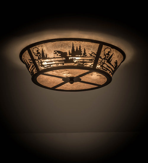 Meyda Tiffany Fly Fishing Creek 177246 Ceiling Light - Antique Copper,Burnished