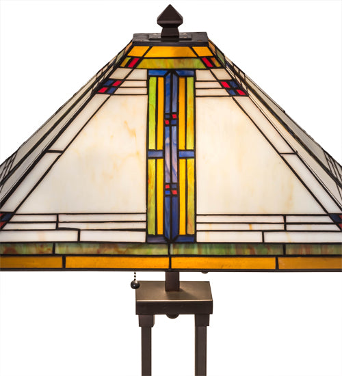 Meyda Tiffany Lighting 177348 Nevada Two Light Table Lamp Lamp Bronze / Dark