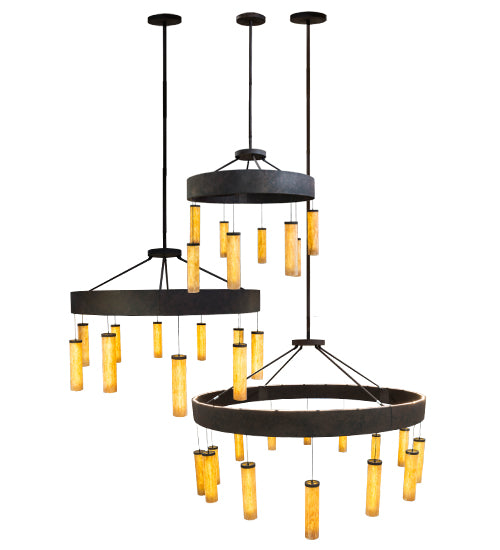 Meyda Tiffany Cilindro 177369 Pendant Light - Distressed Chestnut