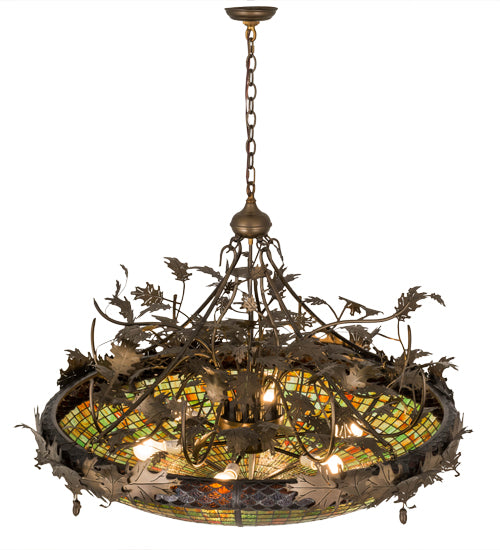 Meyda Tiffany Greenbriar Oak 177615 Chandelier Light - Antique Copper