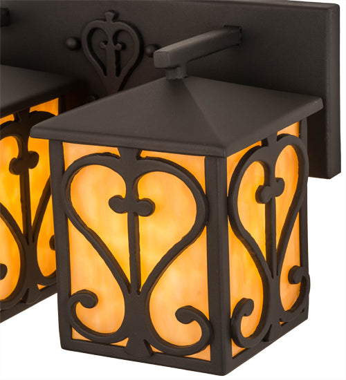 Meyda Tiffany Caprice 177782 Bath Vanity Light 14 in. wide - Hand Wrought Iron