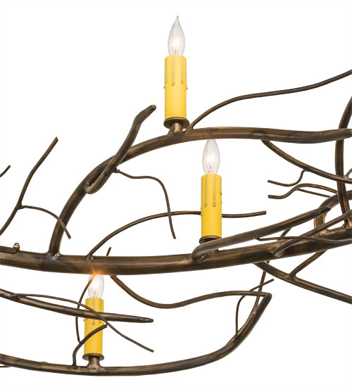 Meyda Tiffany Winter Solstice 177810 Pendant Light - Antique Copper, Natural Wood
