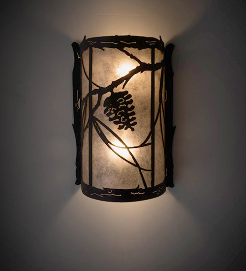 Meyda Tiffany Whispering Pines 177967 Wall Light - Wrought Iron