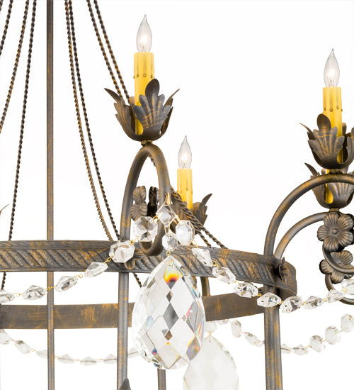Meyda Tiffany Antonia 178081 Chandelier Light - French Bronzed,Crystal
